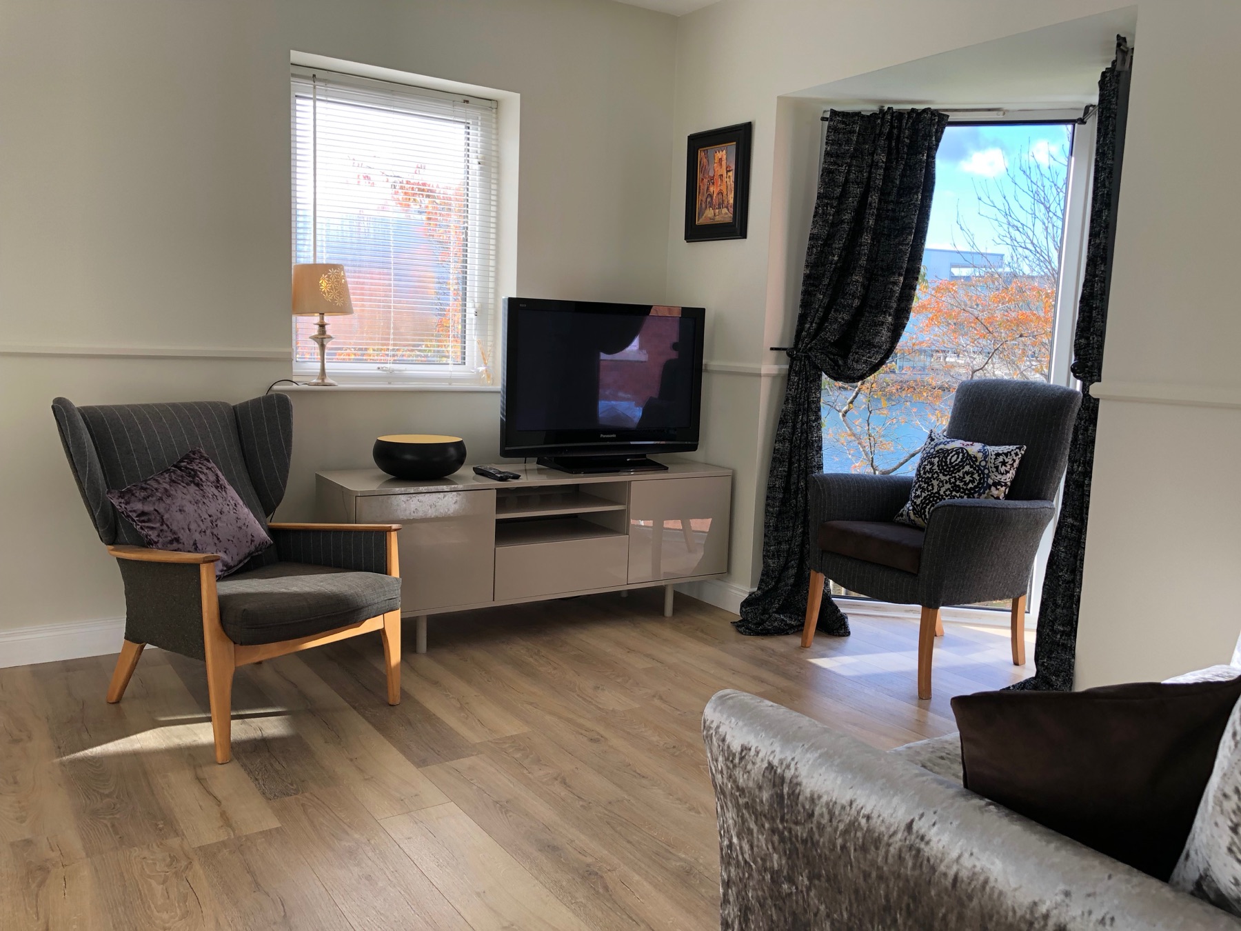 Bright living room at Lagan View